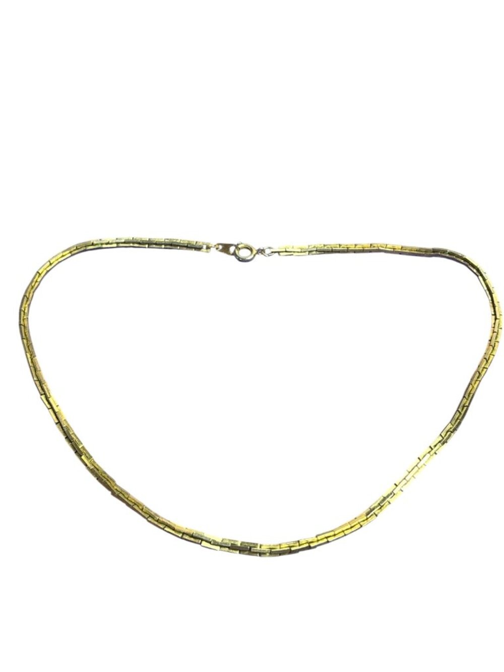 Vintage Goldtone Chain Necklace Spring Ring Clasp 14.5 inches Long